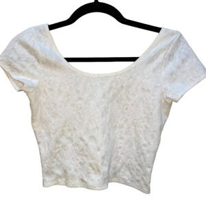 ABERCROMBIE & FITCH Stretch Seamless Jaquard Crop Top - size Medium